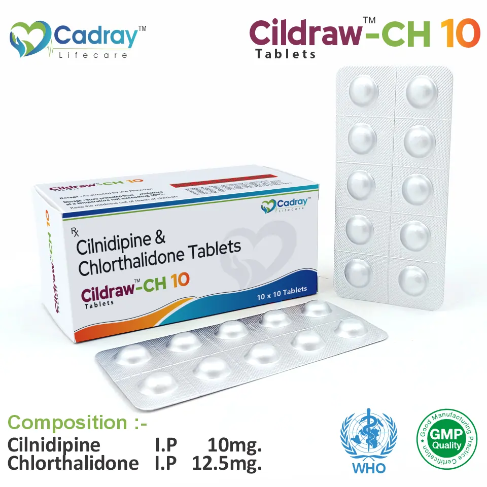 Cilnidipine 10 mg + Chlorthalidone 12.5 mg Tablet PCD Franchise